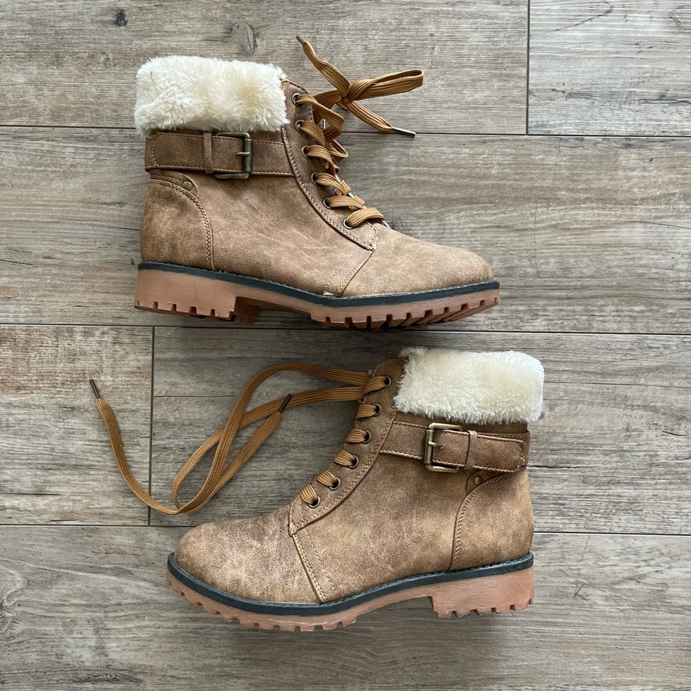 Lace up combat boots